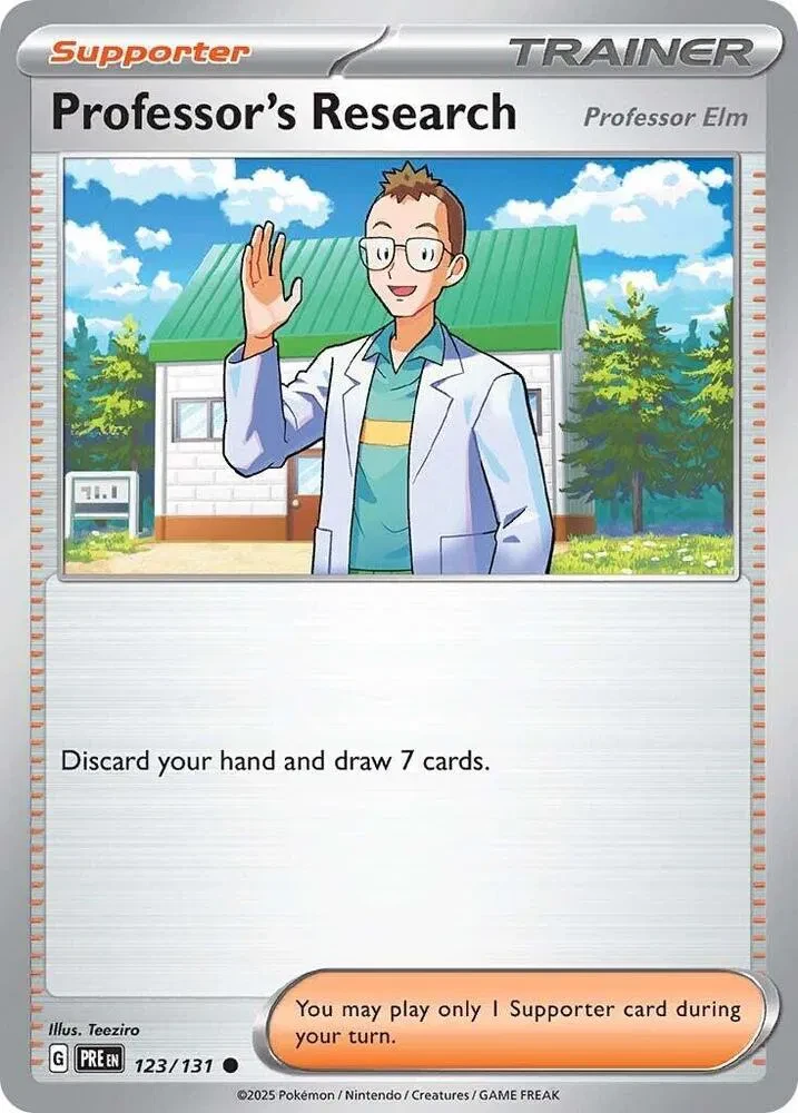 Professor's Research [Professor Elm] - Prismatic Evolutions - 123/131 - Reverse Holofoil - card