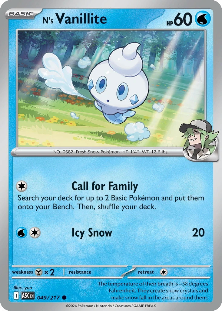 N's Vanillite - Ascended Heroes - 049/217 - card