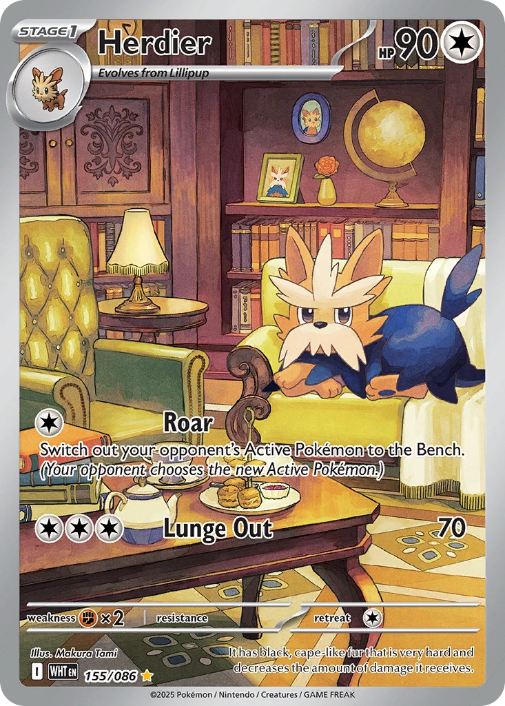 Herdier - White Flare - 155/086 - Holofoil - card
