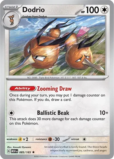 Dodrio - SV: 151 - 085/165 - Holofoil - card