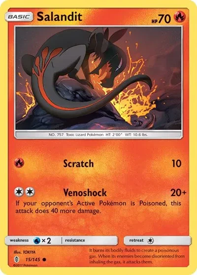 Salandit - Guardians Rising - 15/145 - Reverse Holofoil - card