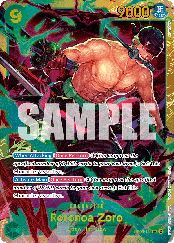 Roronoa Zoro - Wings of the Captain - OP06-118 - Foil - card