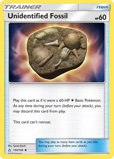 Unidentified Fossil - Ultra Prism - 134/156 - card