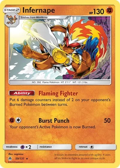 Infernape - Forbidden Light - 59 - Reverse Holofoil - card