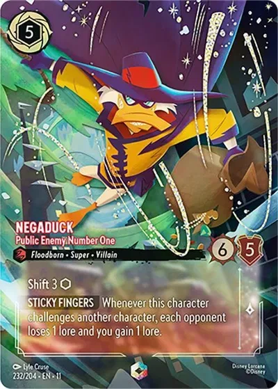 Negaduck - Public Enemy Number One (Enchanted) - Winterspell - 232/204 - Holofoil - card