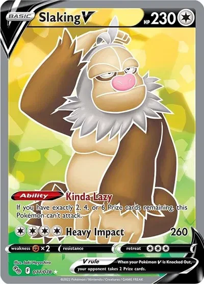 Slaking V (Full Art) - Pokemon Go - 077/078 - Holofoil - card