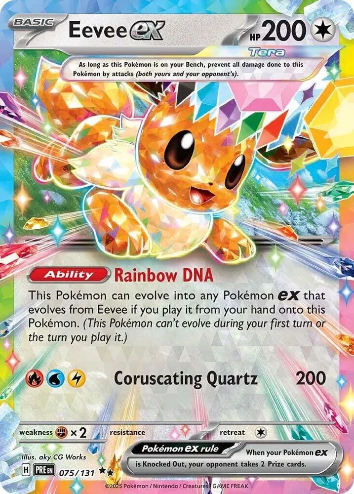 Eevee ex - Prismatic Evolutions - 075/131 - Holofoil - card