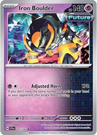 Iron Boulder - Stellar Crown - 071/142 - Reverse Holofoil - card