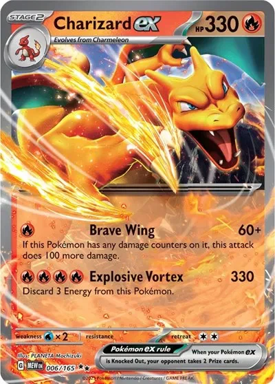Charizard ex - SV: 151 - 006/165 - Holofoil - card