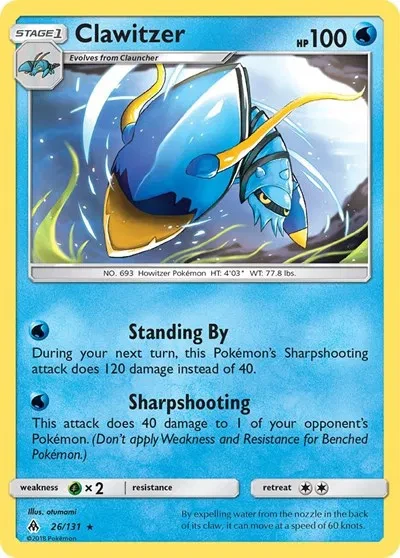 Clawitzer - Forbidden Light - 26 - card