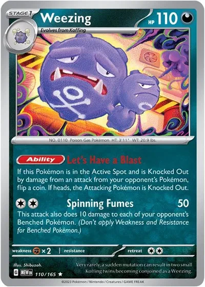 Weezing - SV: 151 - 110/165 - Holofoil - card
