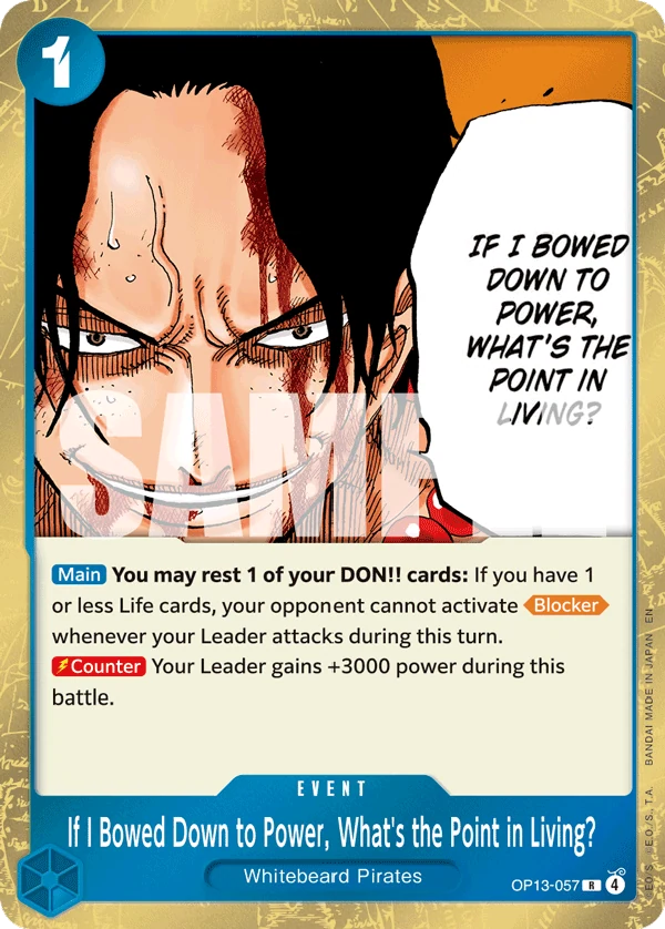If I Bowed Down to Power, What's the Point in Living? - Carrying On His Will - OP13-057 - Foil - card