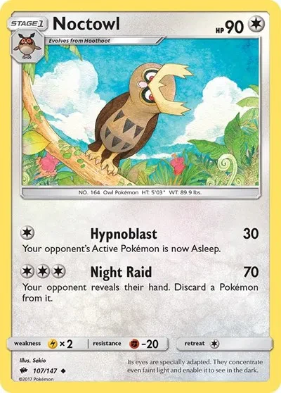 Noctowl - Burning Shadows - 107/147 - card