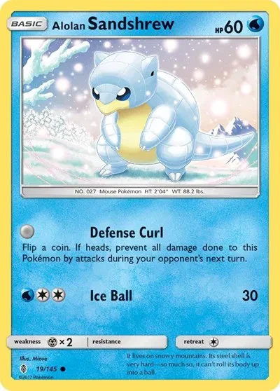 Alolan Sandshrew - Guardians Rising - 19/145 - card