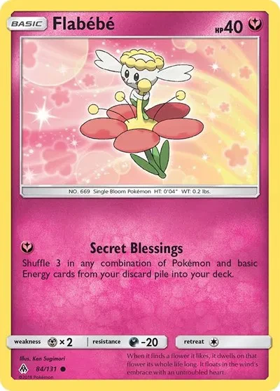 Flabebe (84) - Forbidden Light - Reverse Holofoil - card