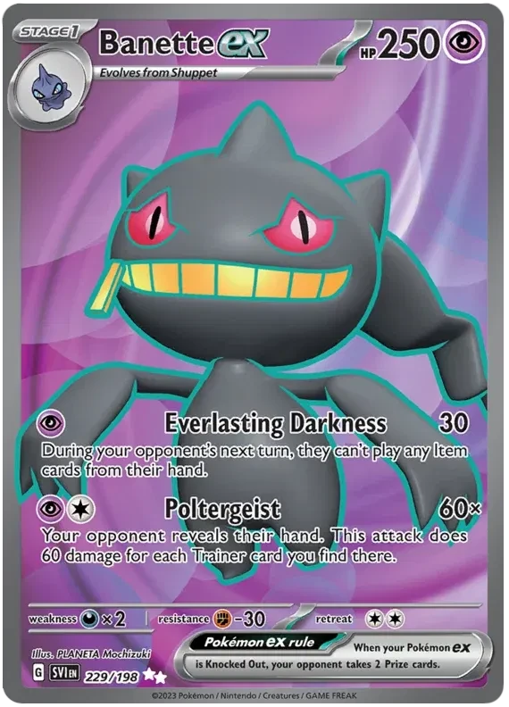 Banette ex - Scarlet & Violet Base Set - 229/198 - Holofoil - card