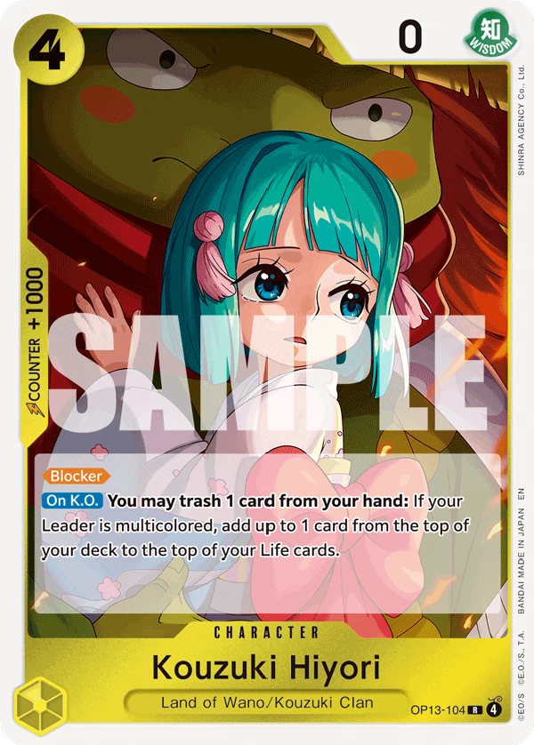 Kouzuki Hiyori - Carrying On His Will - OP13-104 - Foil - card