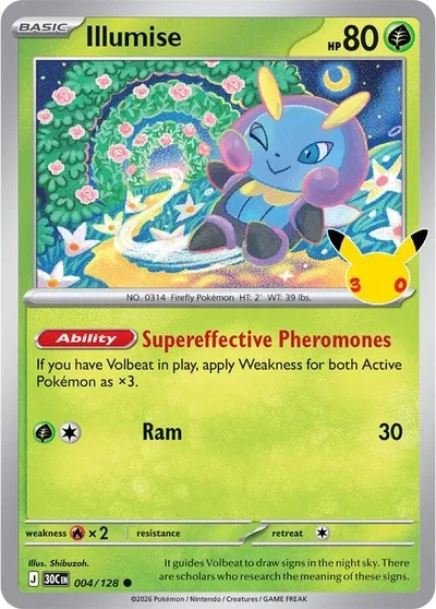 Illumise - 30th Celebration - 004/128 - Holofoil - card