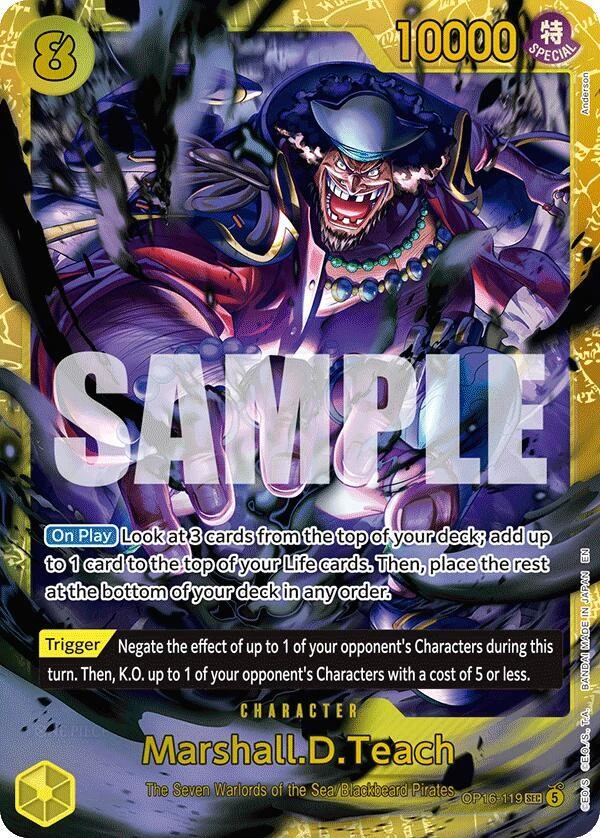 Marshall.D.Teach (119) - The Time of Battle - OP16-119 - Foil - card