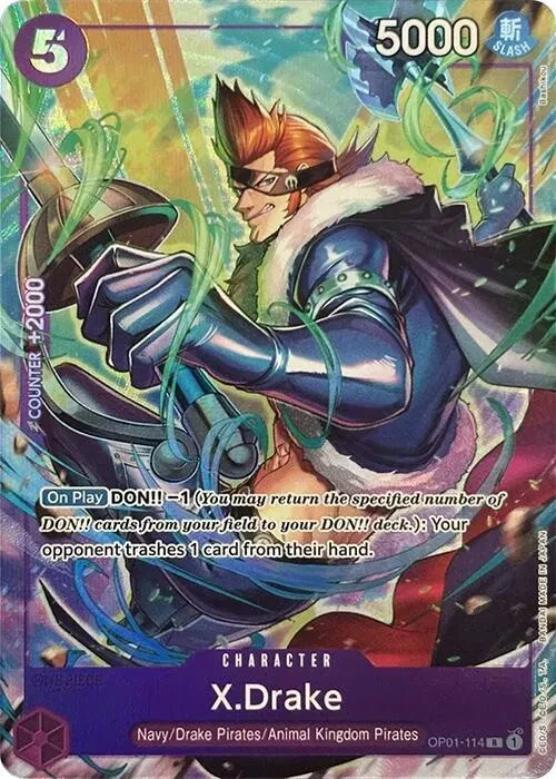 X.Drake (Premium Card Collection -Best Selection Vol. 2-) - One Piece Promotion Cards - OP01-114 - Foil - card