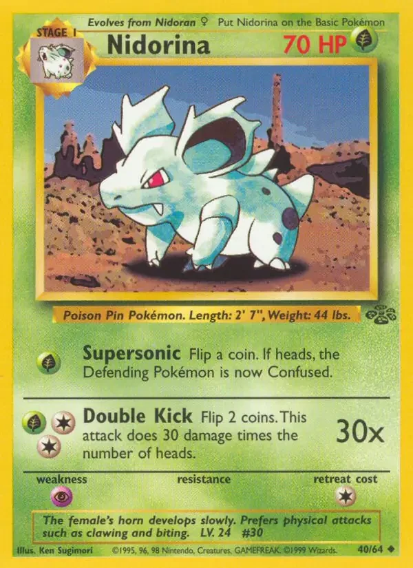 Nidorina - Jungle - 40 - Unlimited - card