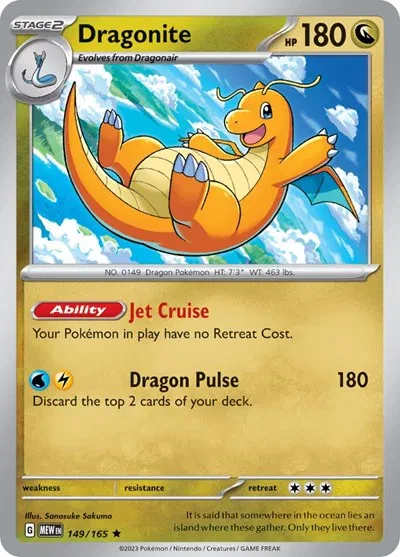 Dragonite - SV: 151 - 149/165 - Reverse Holofoil - card