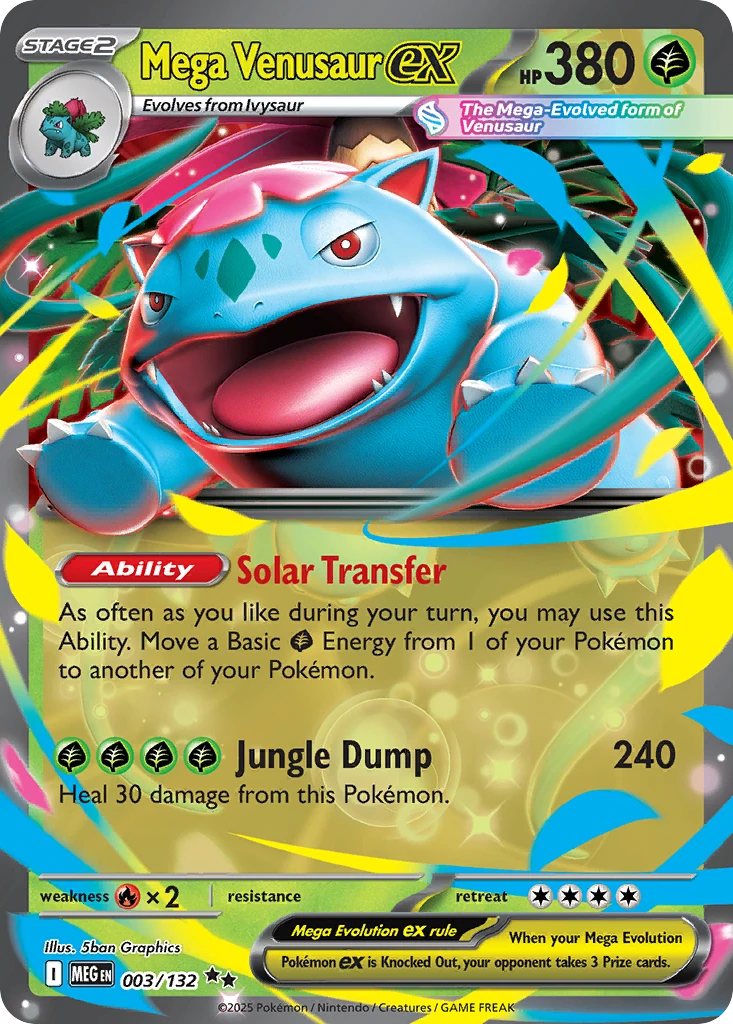 Mega Venusaur ex - Mega Evolution - 003/132 - Holofoil - card
