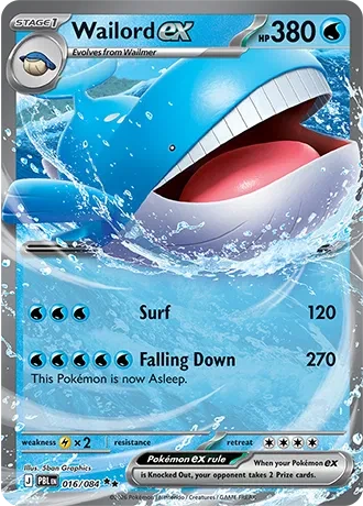 Wailord ex - Pitch Black - 016/084 - Holofoil - card