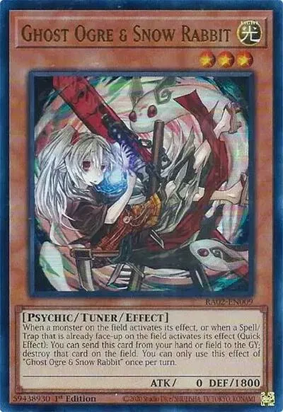 Ghost Ogre & Snow Rabbit (Alternate Art) (UR) - 25th Anniversary Rarity Collection II - RA02-EN009 - 1st Edition - card