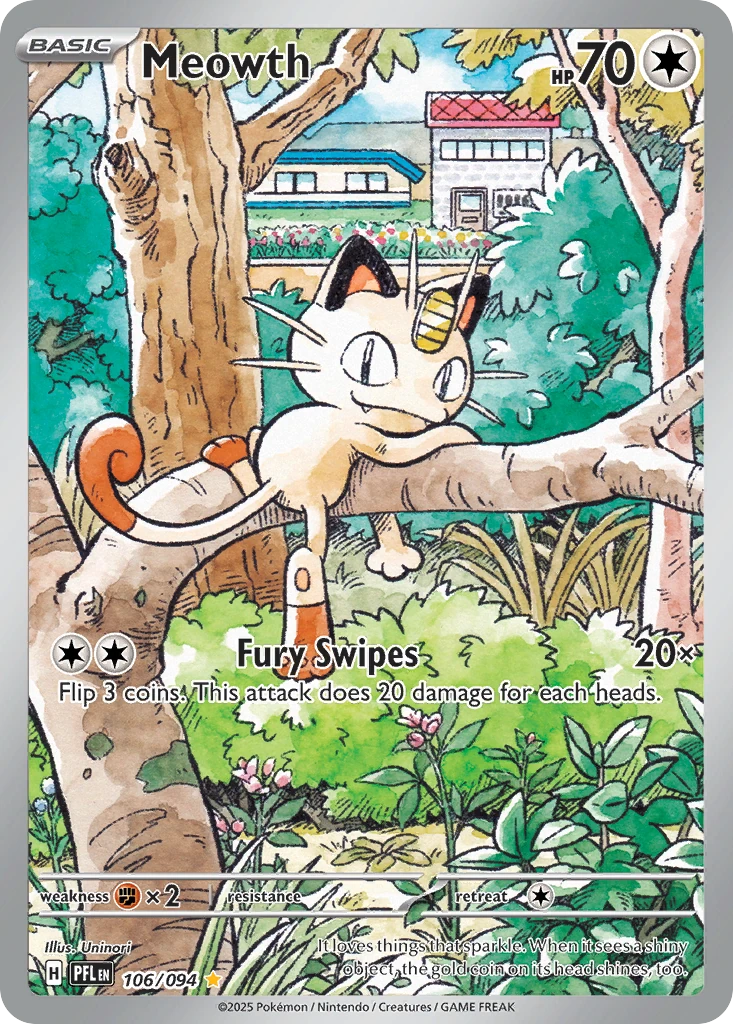 Meowth - Phantasmal Flames - 106/094 - Holofoil - card