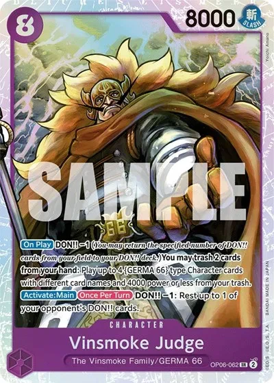 Vinsmoke Judge - Wings of the Captain - OP06-062 - Foil - card