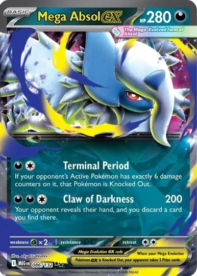 Mega Absol ex - Mega Evolution - 086/132 - Holofoil - card