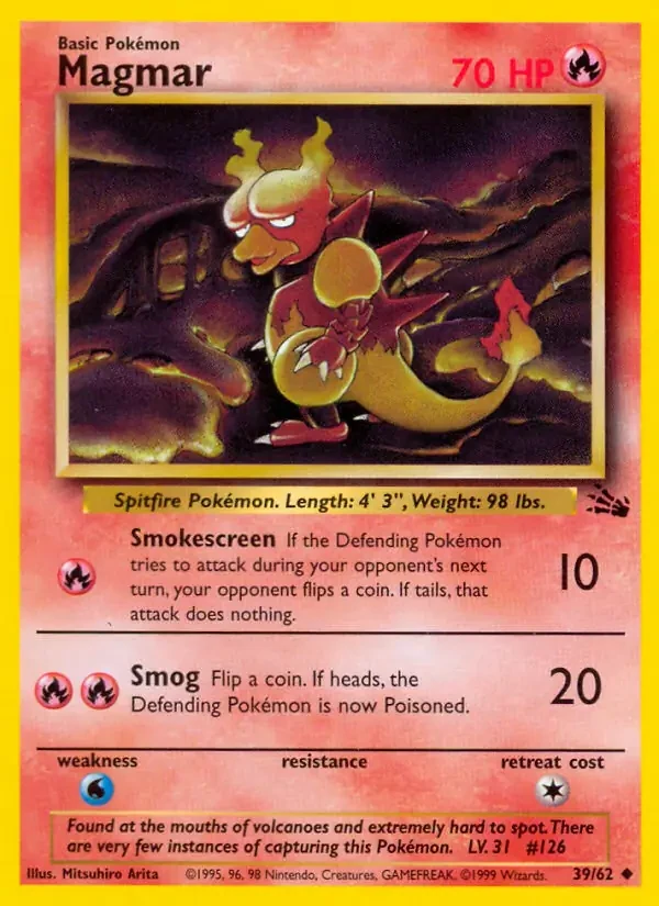 Magmar - Fossil - 39 - Unlimited - card