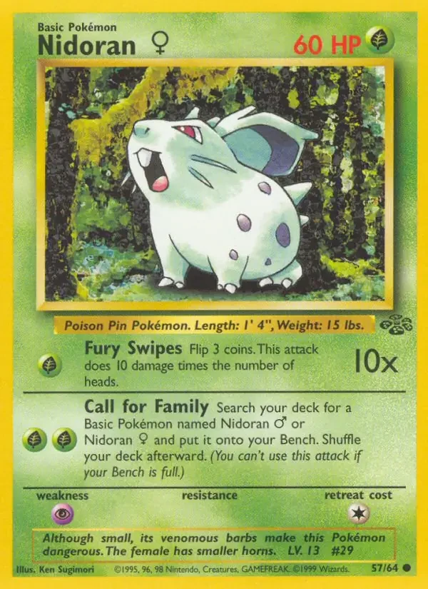 Nidoran F - Jungle - 57 - Unlimited - card