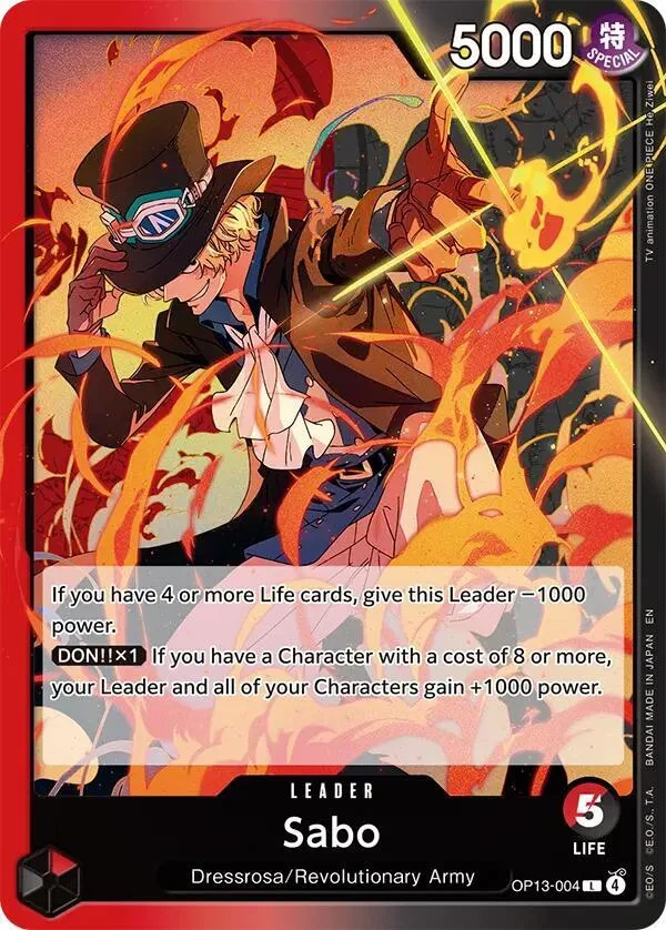 Sabo (004) - Carrying On His Will - OP13-004 - card