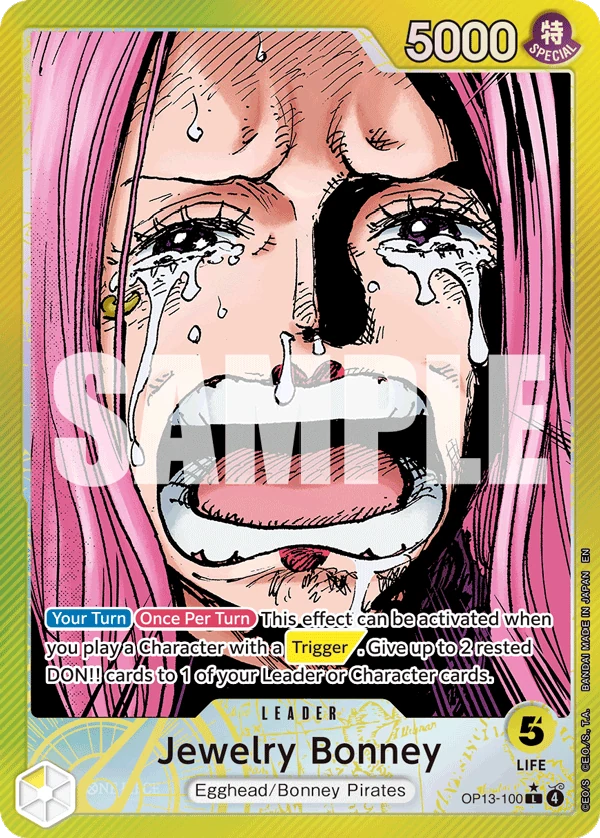 Jewelry Bonney (100) (Alternate Art) - Carrying On His Will - OP13-100 - Foil - card