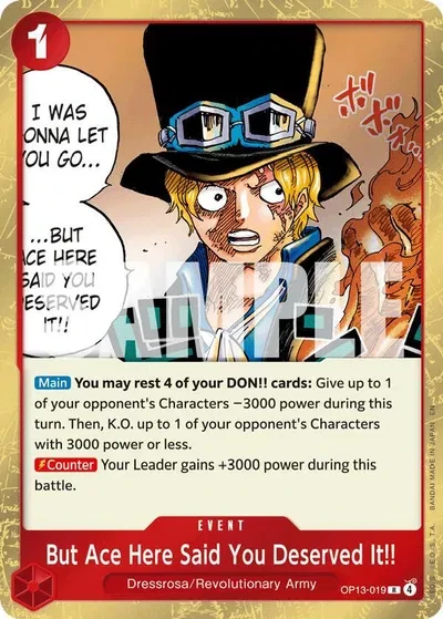 But Ace Here Said You Deserved It!! - Carrying On His Will - OP13-019 - Foil - card