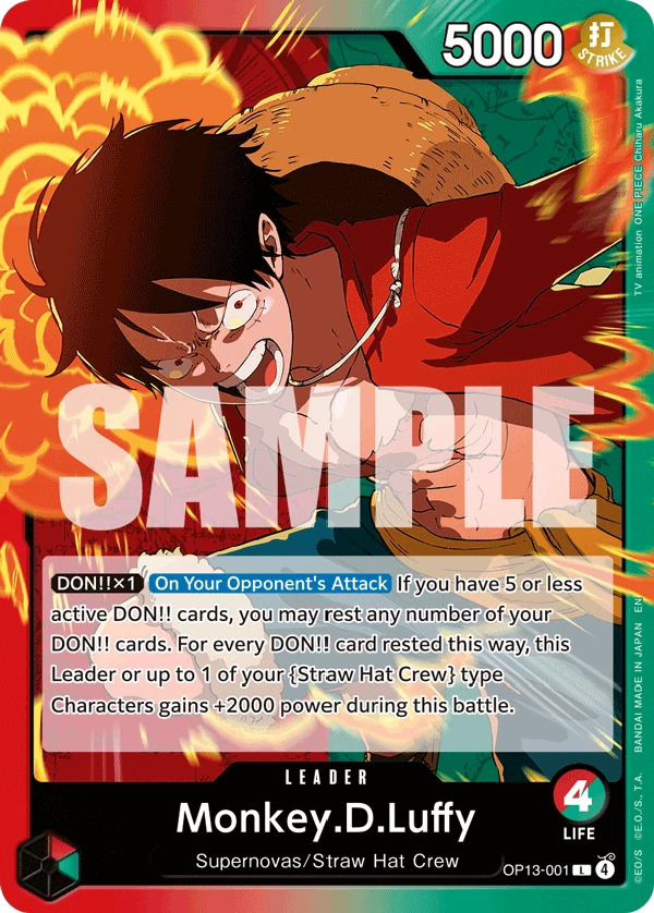 Monkey.D.Luffy (001) - Carrying On His Will - OP13-001 - card