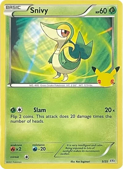Snivy - McDonald's 25th Anniversary Promos - 5/25 - Holofoil - card