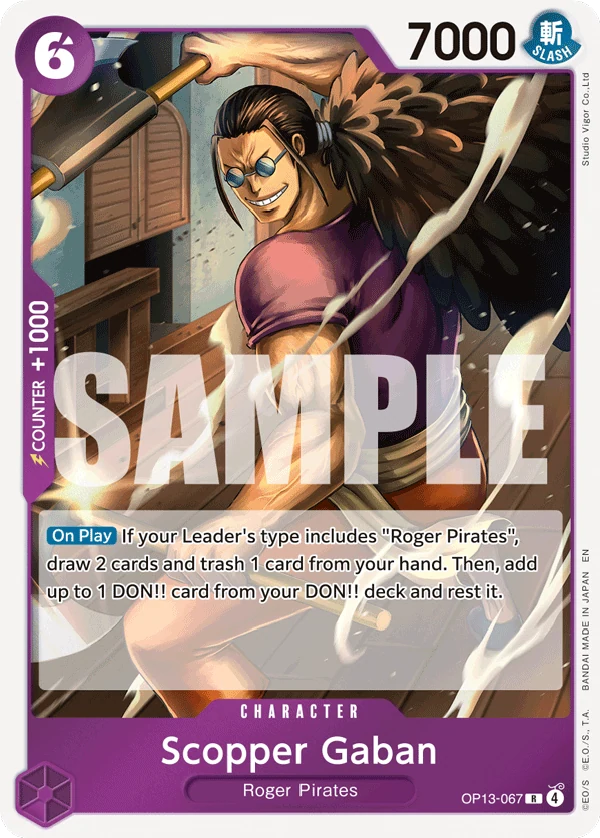 Scopper Gaban - Carrying On His Will - OP13-067 - Foil - card