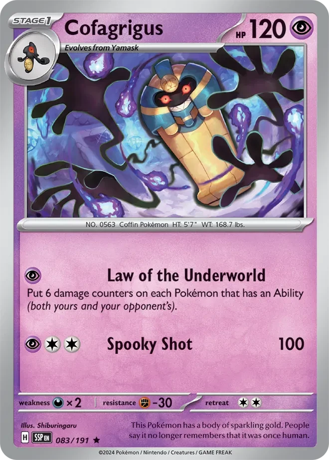 Cofagrigus - Surging Sparks - 083/191 - Reverse Holofoil - card