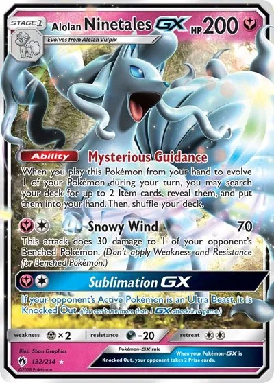 Alolan Ninetales GX - Lost Thunder - 132 - Holofoil - card
