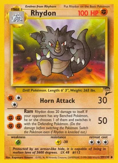 Rhydon - Base Set 2 - 59 - card