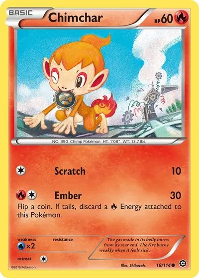 Chimchar - Steam Siege - 18 - Reverse Holofoil - card