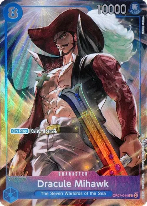 Dracule Mihawk (Seven Warlords of the Sea Binder Set) - One Piece Promotion Cards - OP07-044 - Foil - card
