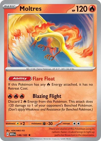 Moltres - SV: 151 - 146/165 - Holofoil - card