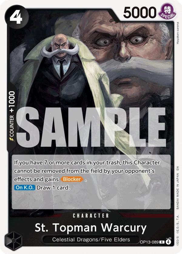 St. Topman Warcury - Carrying On His Will - OP13-089 - Foil - card