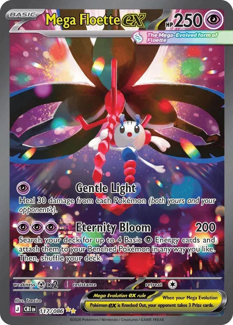 Mega Floette ex - Chaos Rising - 117/086 - Holofoil - card