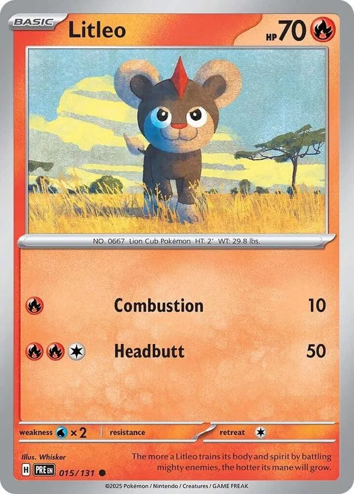 Litleo - Prismatic Evolutions - 015/131 - Reverse Holofoil - card