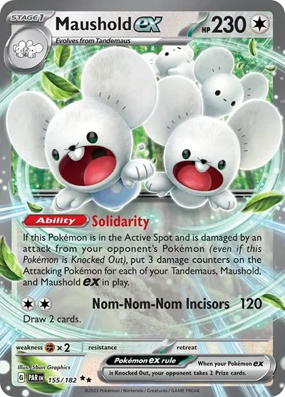Maushold ex - Paradox Rift - 155/182 - Holofoil - card